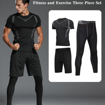 طقم رياضي رجالي ثلاثي القطع