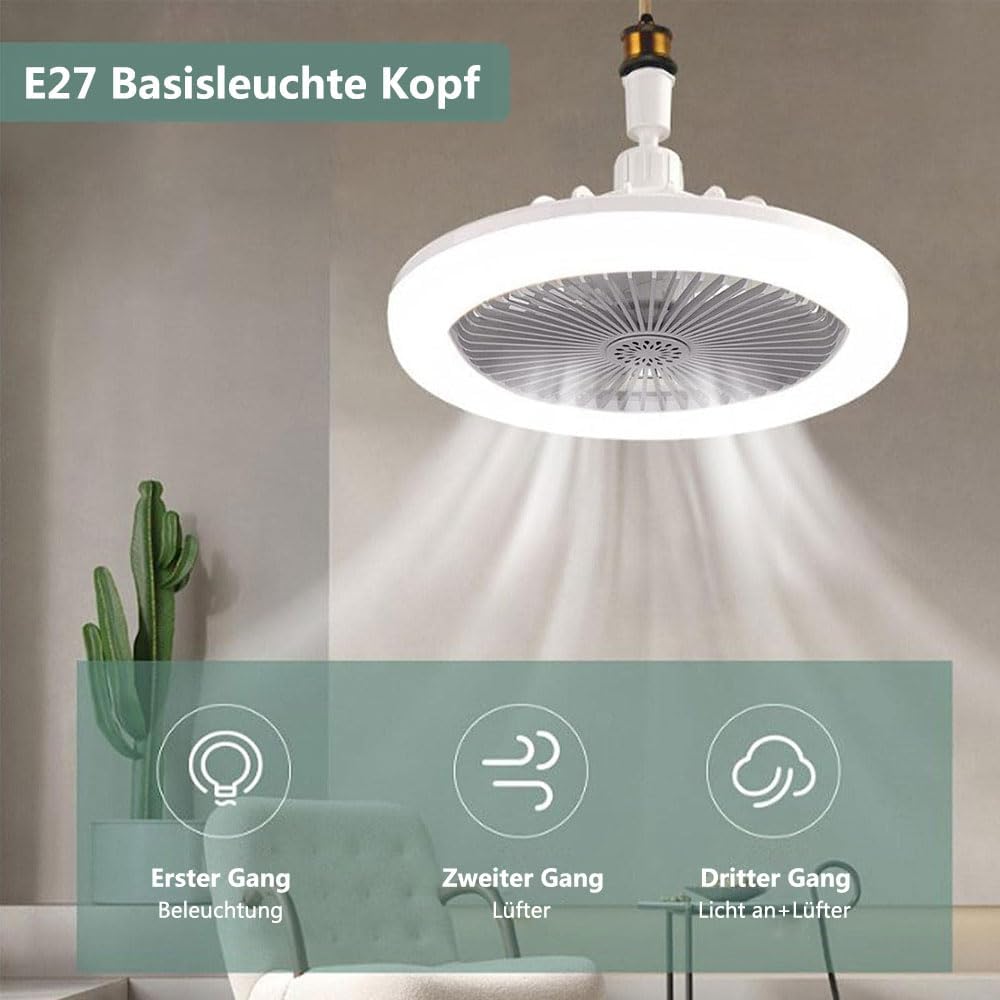 ventilateur de plafond avec lampe LED