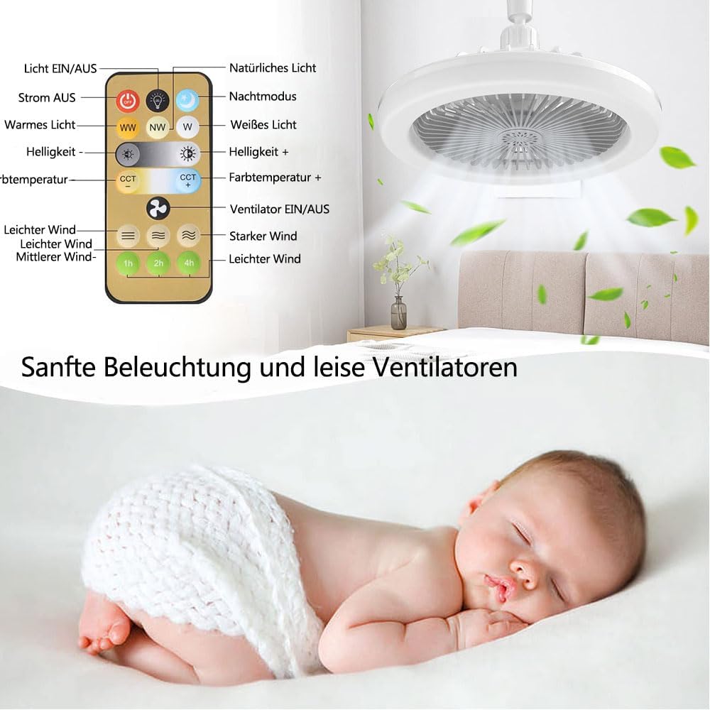ventilateur de plafond avec lampe LED